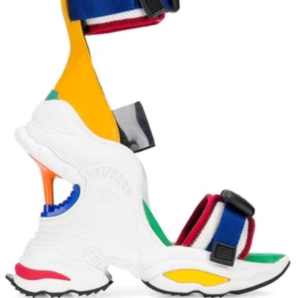 DSQUARED2 Wedge Heel Sneaker Sandals In White